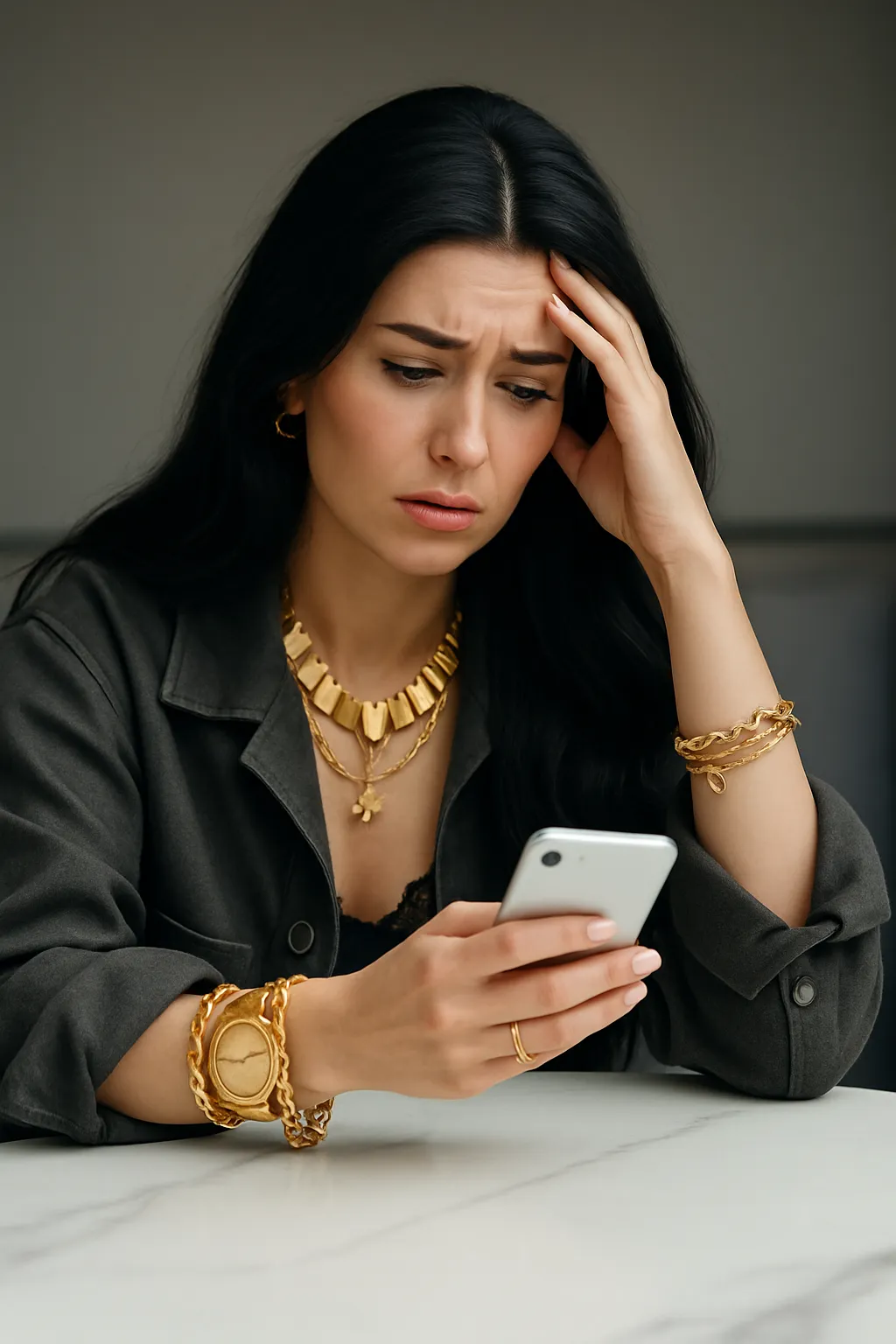 woman_sresed_out_on_her_phone_before_using_secret_ai_tool