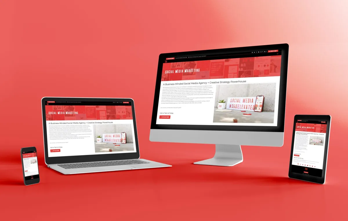 360 elevated in house website development.