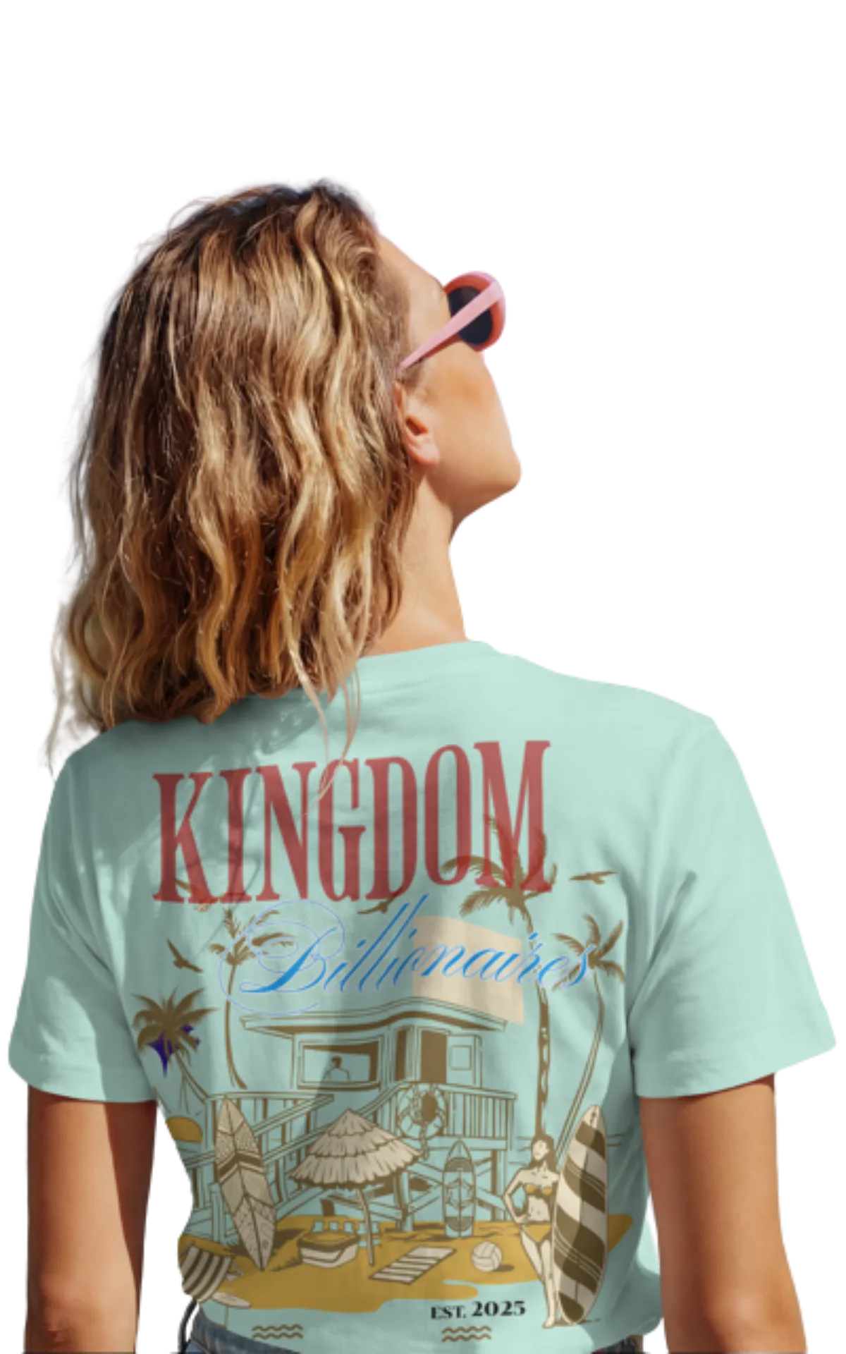 Coastal Retreat Tee Folded Mockup