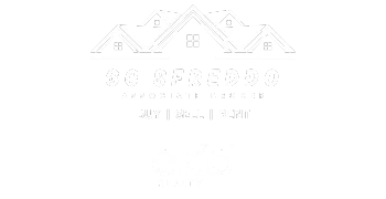 Logo for GG Sfreddo, Associate Broker, featuring an orange and blue design of rooftops with windows. Below the name, the text reads 'Buy | Sell | Rent' in blue. At the bottom, the eXp Realty logo is displayed in blue and orange on a white background.