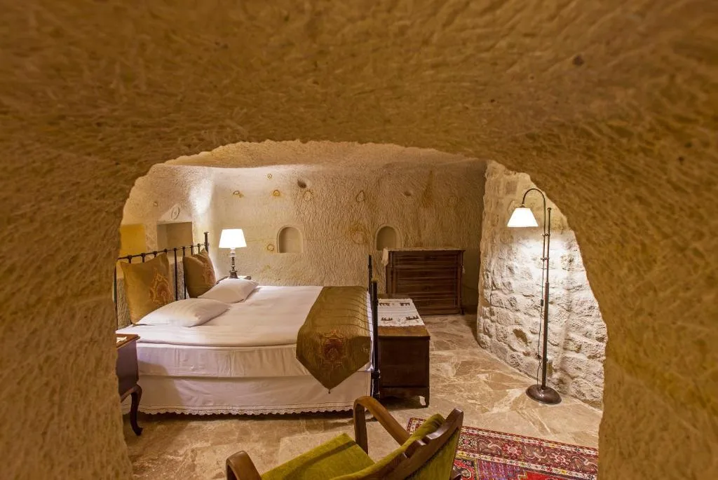 King suite quad room at Yunak Evleri cave hotel for Inner and Outer Journey festival