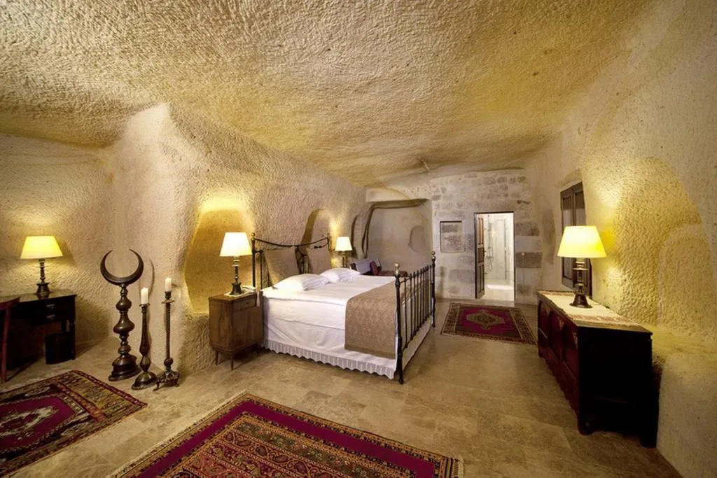 King suite double room at Yunak Evleri cave hotel for Inner and Outer Journey festival