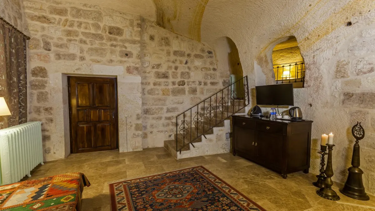 Suite double room at Yunak Evleri cave hotel for Inner and Outer Journey festival