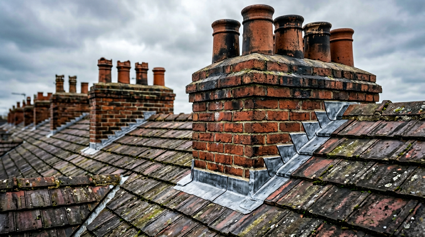 Roof repair work on residential property in Lancashire