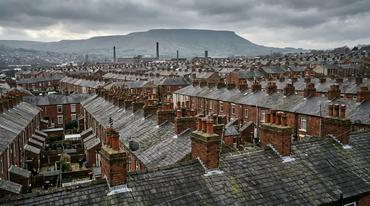 Burnley homes overlooking Pendle Hill
