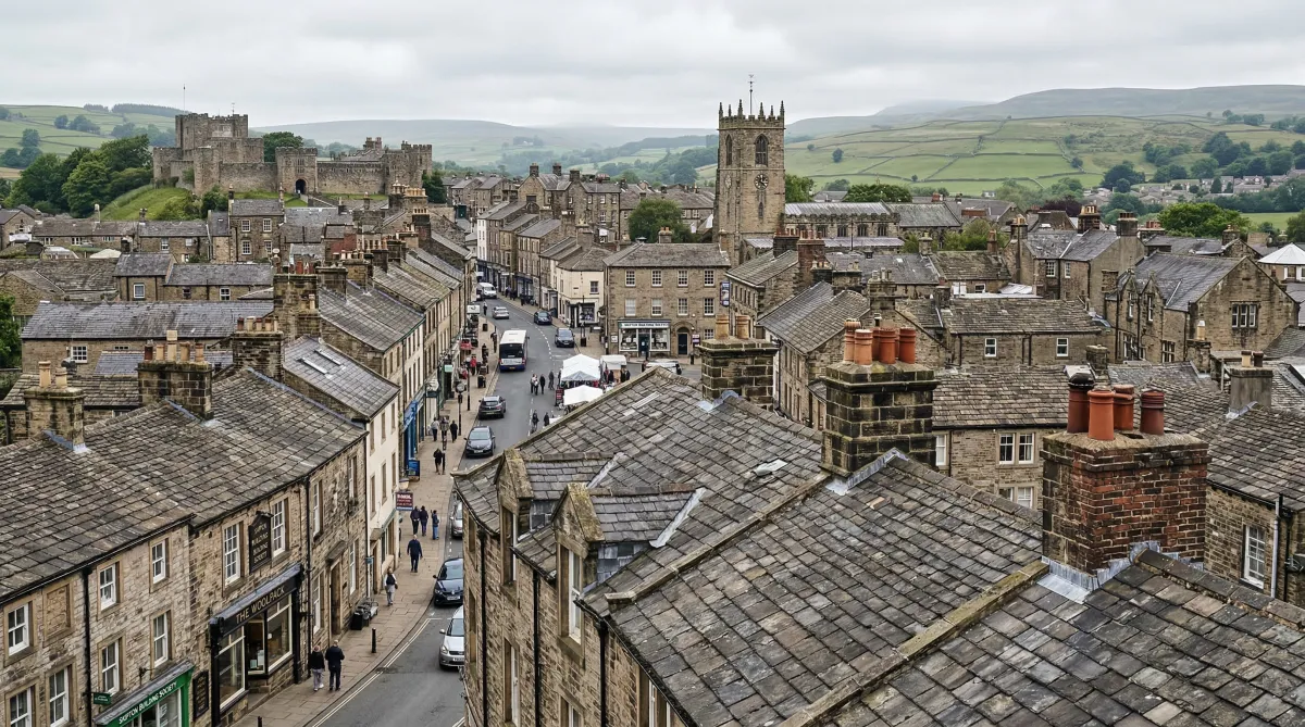 Skipton homes overlooking Skipton Castle