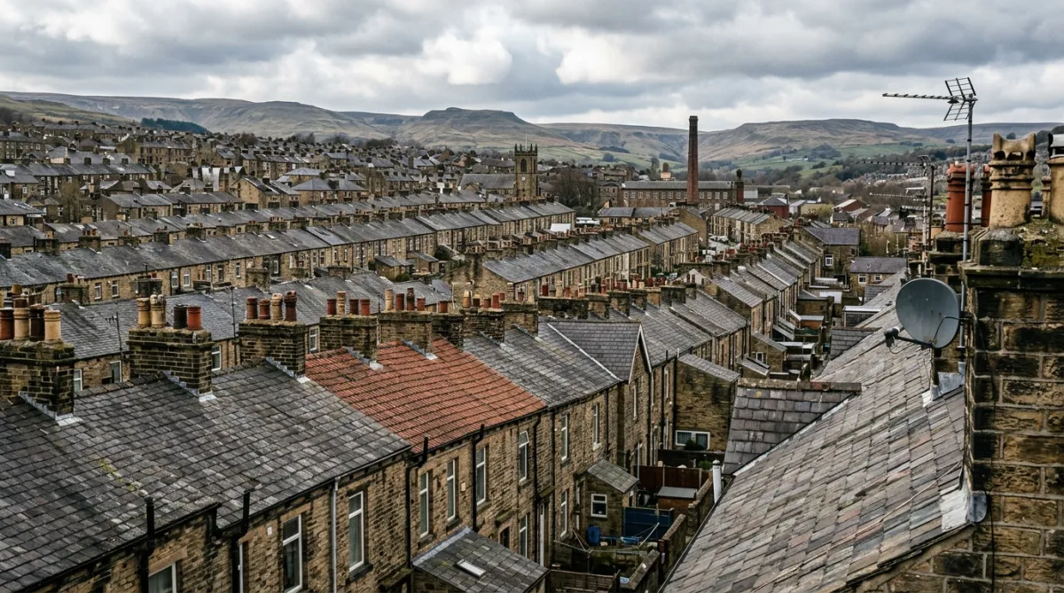 Nelson homes overlooking Pendle Hill