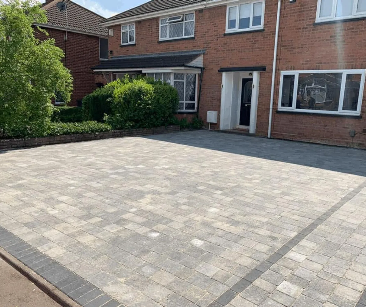 Block paved driveway installation in Lancashire