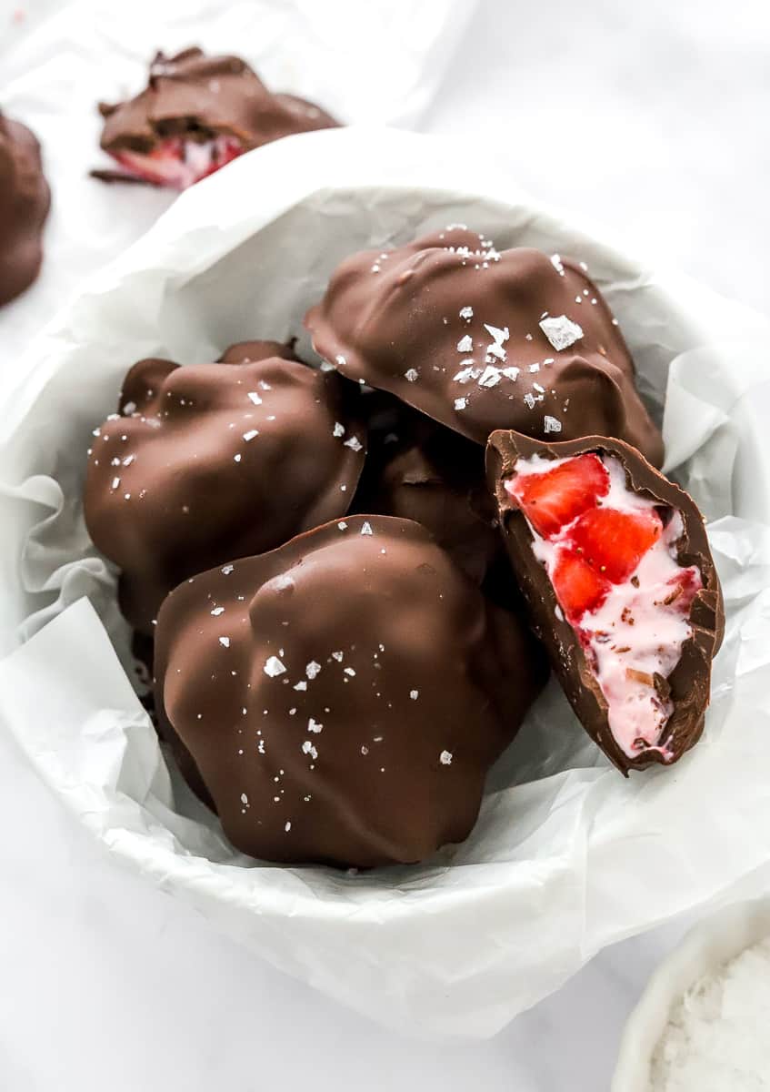 Chocolate Covered Strawberry Clusters