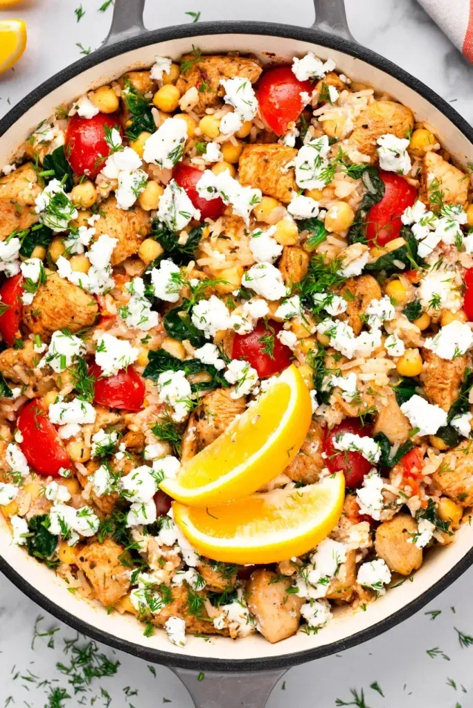 Greek Chicken + Lemon Rice