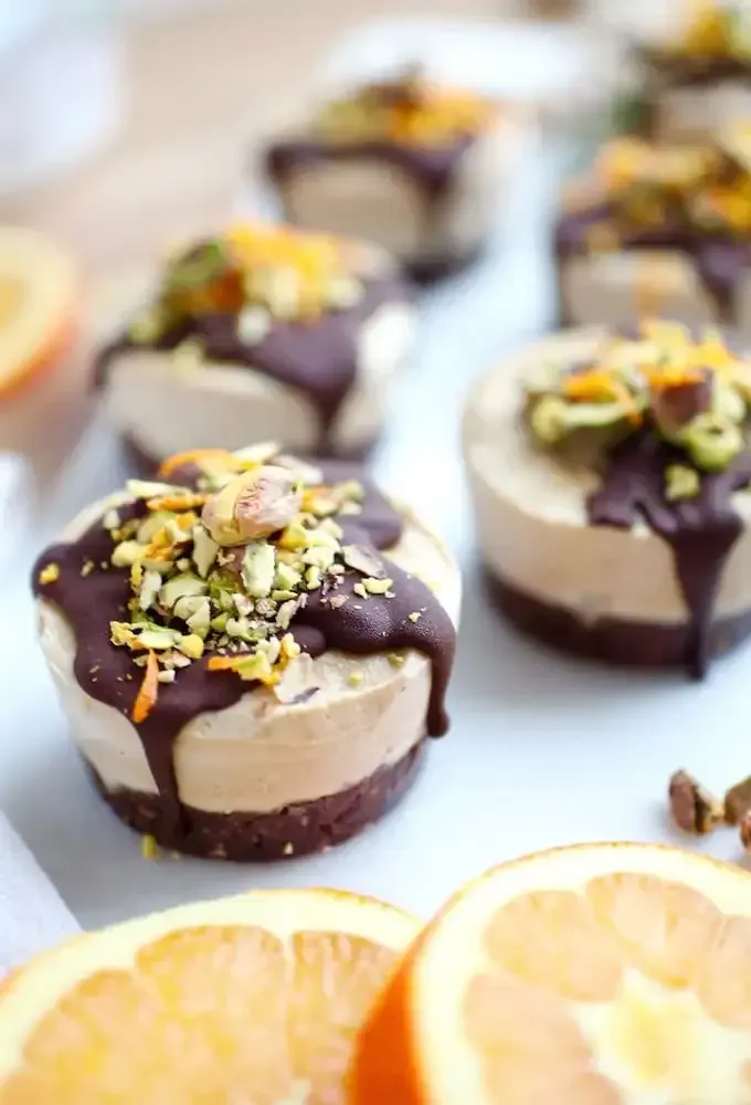 Vegan Chocolate Orange Mini Cheesecake
