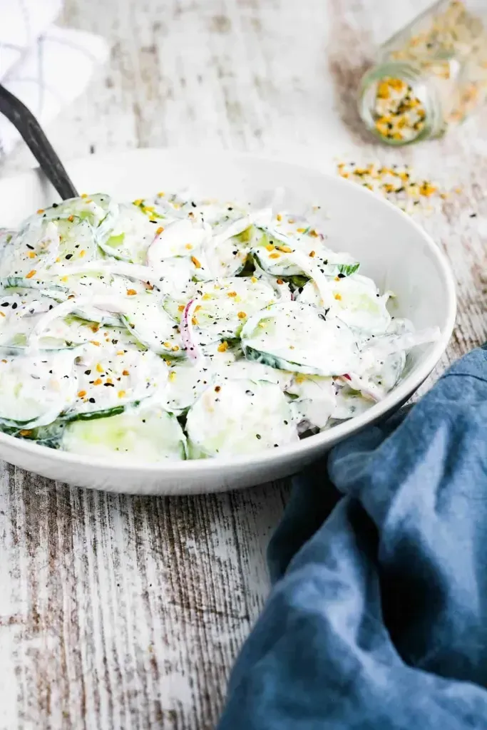 Cucumber Everything Bagel Salad