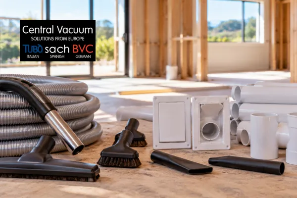 Central vacuum ducting installed within timber framing during construction of a New Zealand home