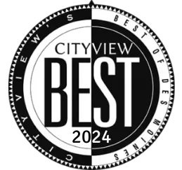 Cityview Best of Des Moines 2024 award seal, highlighting Right Roofing's recognition for excellence in roofing services.