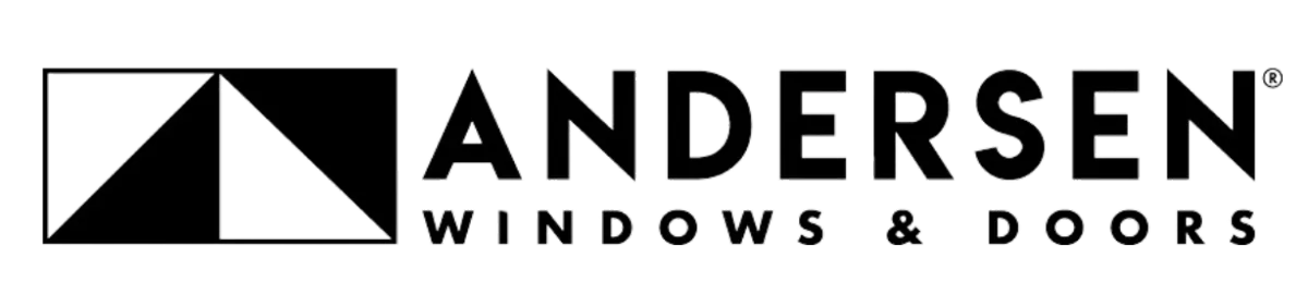 Andersen Windows & Doors logo featuring a triangular design in orange and black, representing premium, customizable window solutions for energy efficiency and home aesthetics.