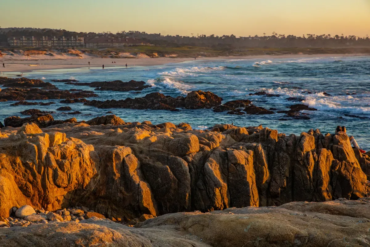 Rocky coastline at Carri Richard's Pacific Grove, California retreat