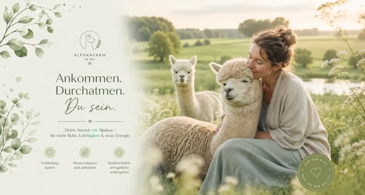 Website-Konzept für einen Erlebnishof in Mecklenburg-Vorpommern mit Alpakas
