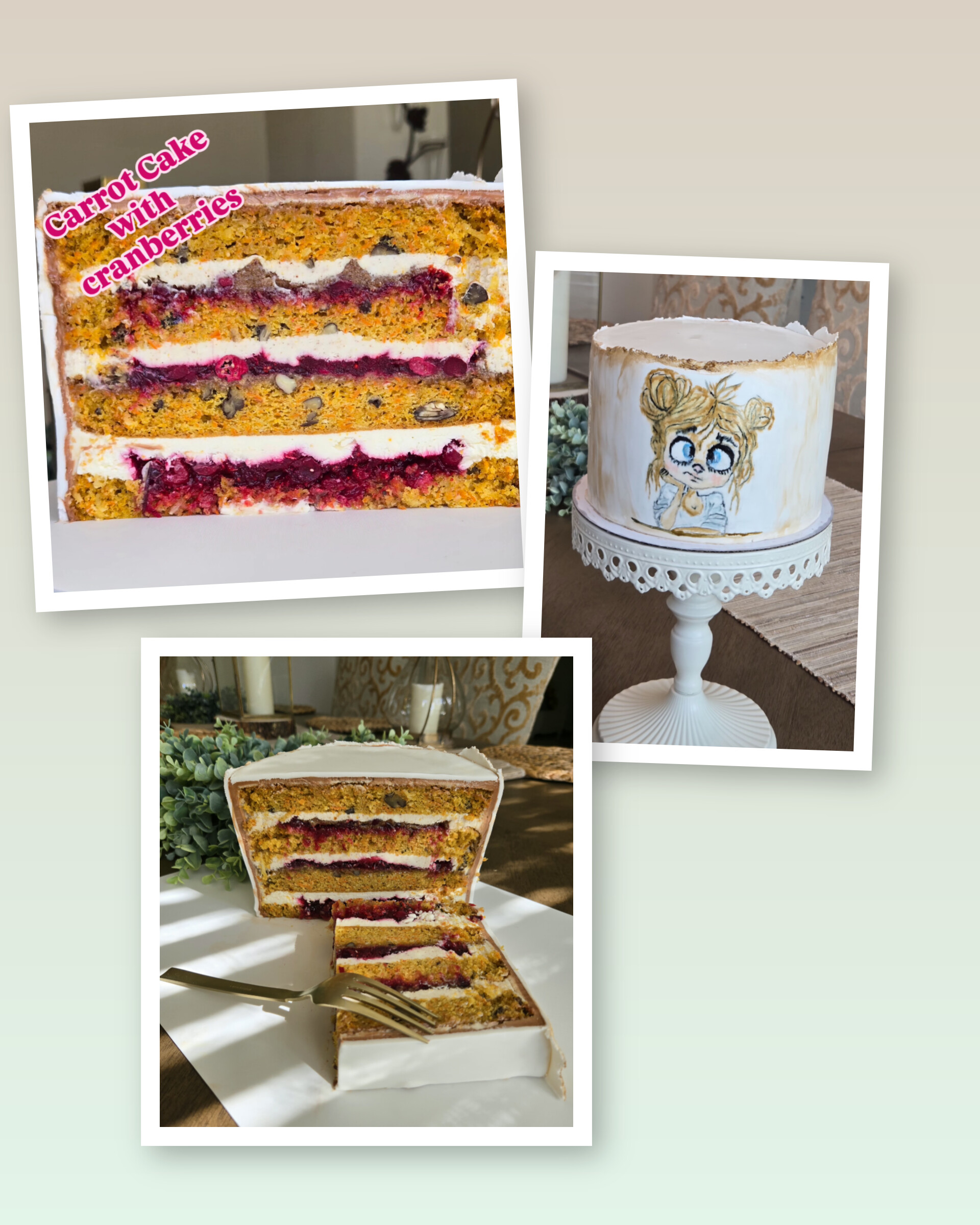 Custom birthday cake with red velvet design and white floral decoration