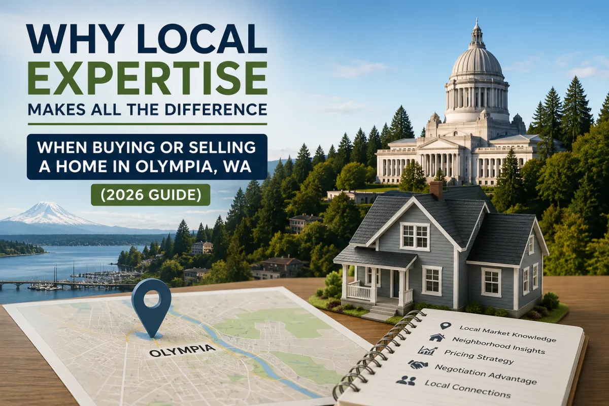 Experienced Real Estate Team in Olympia, WA helping buyers and sellers across Olympia, Tumwater, Lacey, Ocean Shores, Westport, Long Beach, and Thurston County.