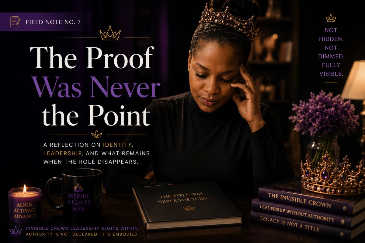 Field Note No. 7 The Proof Was Never the Point
