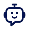 Smiling chatbot icon shaped like a chat bubble representing Chat with Behaviour Smart.