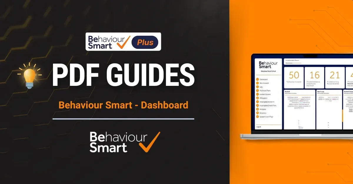 Cover Image for the Behaviour Smart dashboard guide PDF, showing behaviour analytics and key reports.