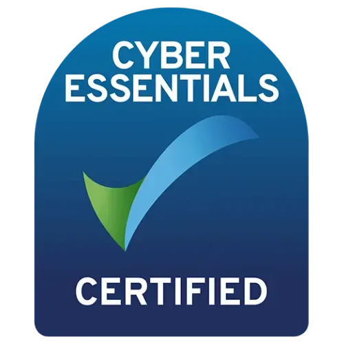 Cyber Essentials Certified badge logo with blue and green tick, showing that Behaviour Smart meets UK Cyber Essentials cyber security standards.