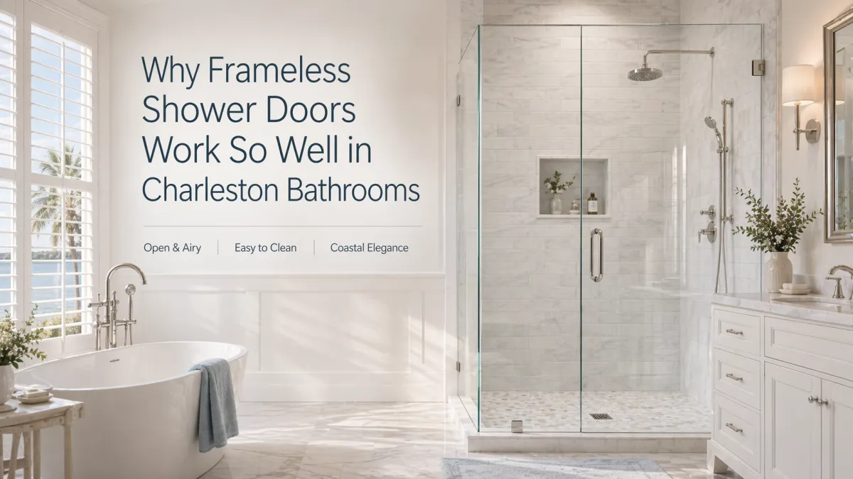 Why Frameless Shower Doors Work So Well in Charleston Bathrooms