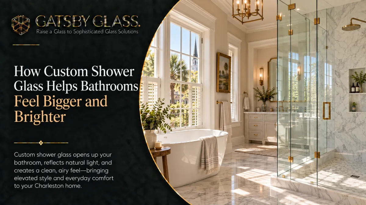 Custom shower glass making a bathroom feel larger and brighter