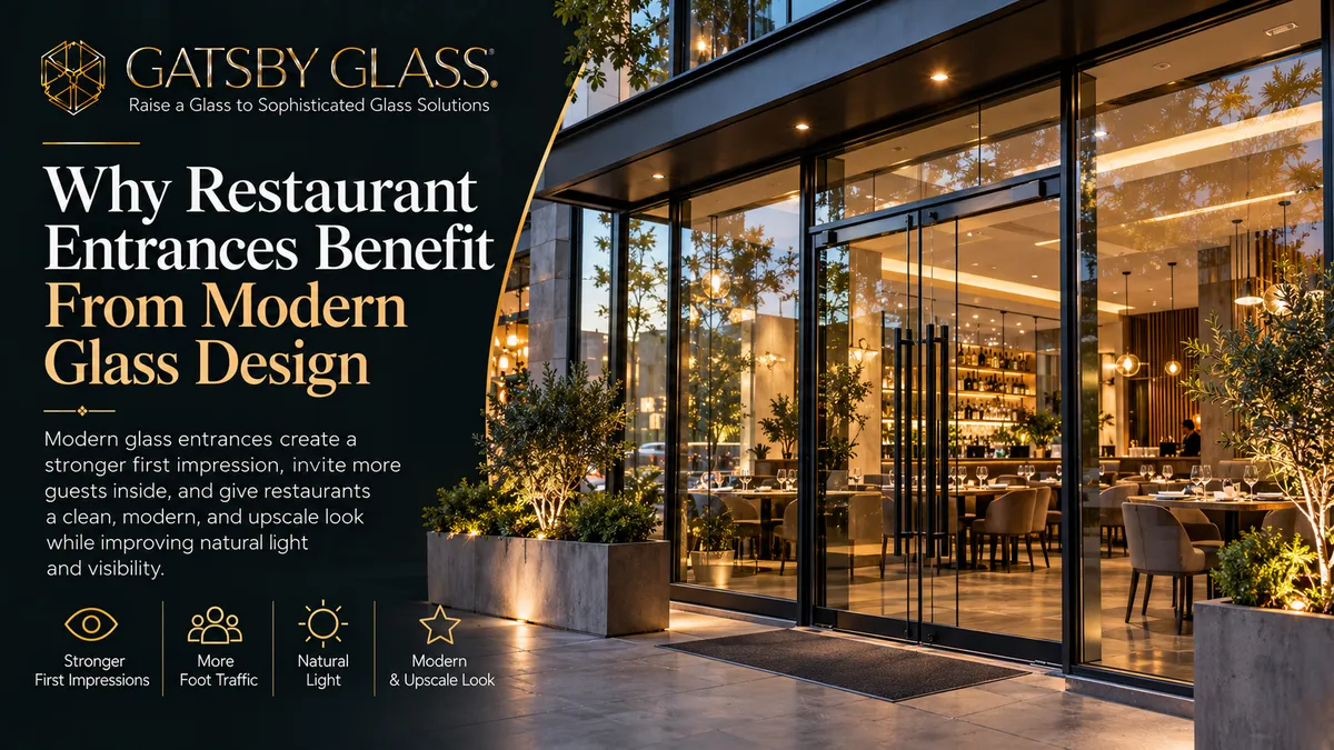 Why Restaurant Entrances Benefit From Modern Glass Design