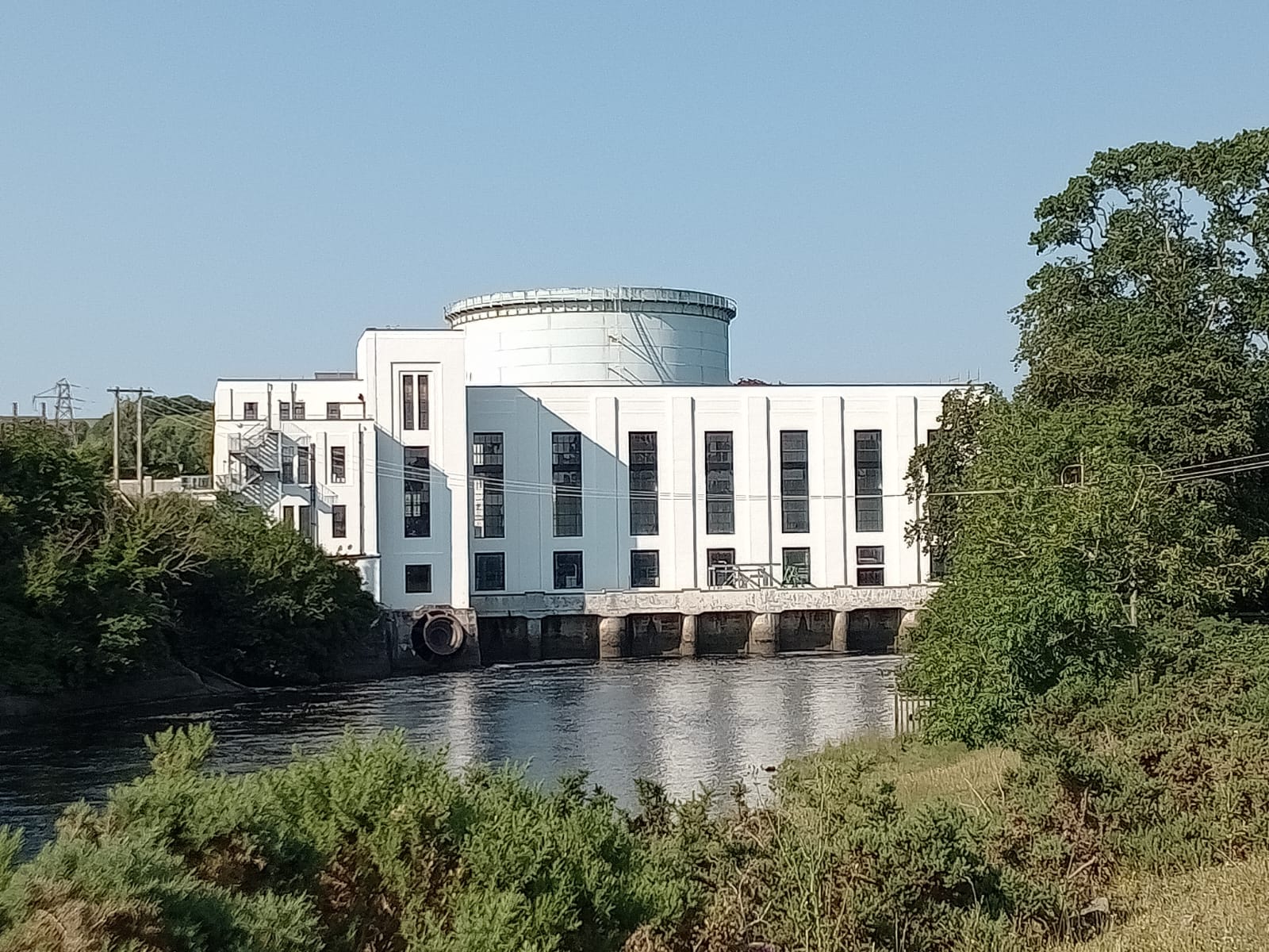 Tongland Power Station across the River Dee from the Core Path 13 route near Kirkcudbright