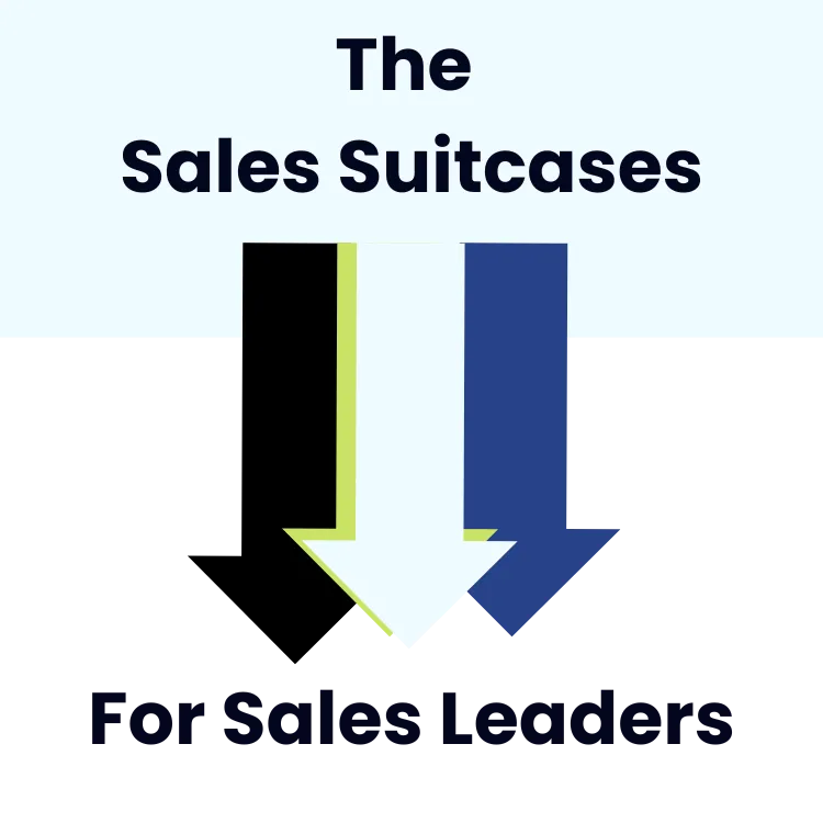 Title image saying The Sales Suitcases for sales leaders