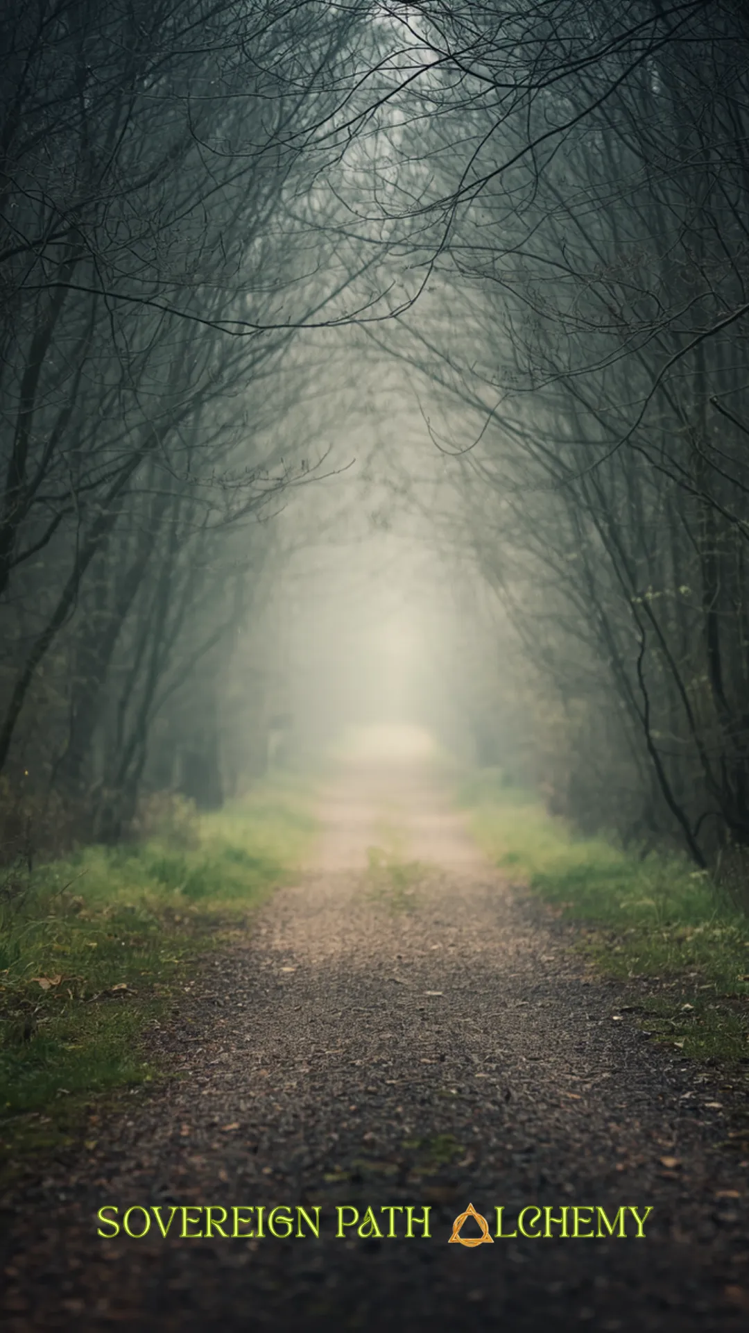 Minimalist organic illustration of a winding path