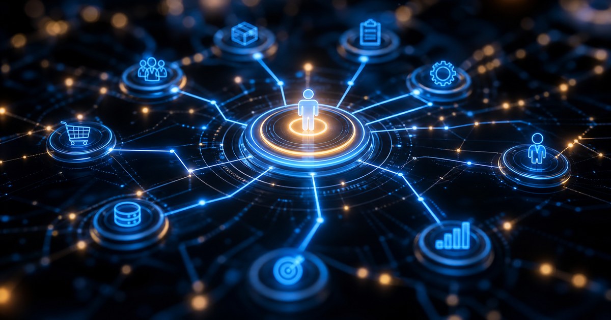 Connected business workflow network with a central human oversight hub