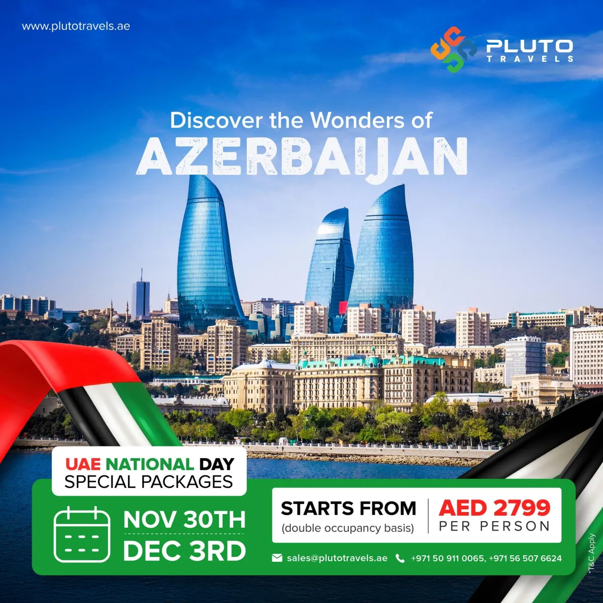 Experience Azerbaijan! Packages starting from $2799/person