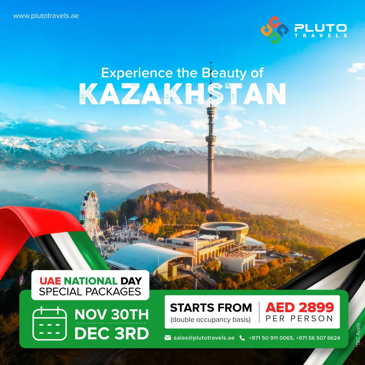 Experience Kazakhstan! Packages starting from AED 2899/person