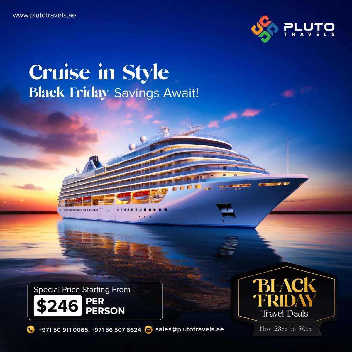 Experience An amazing Cruise! Packages starting from AED 246 per person