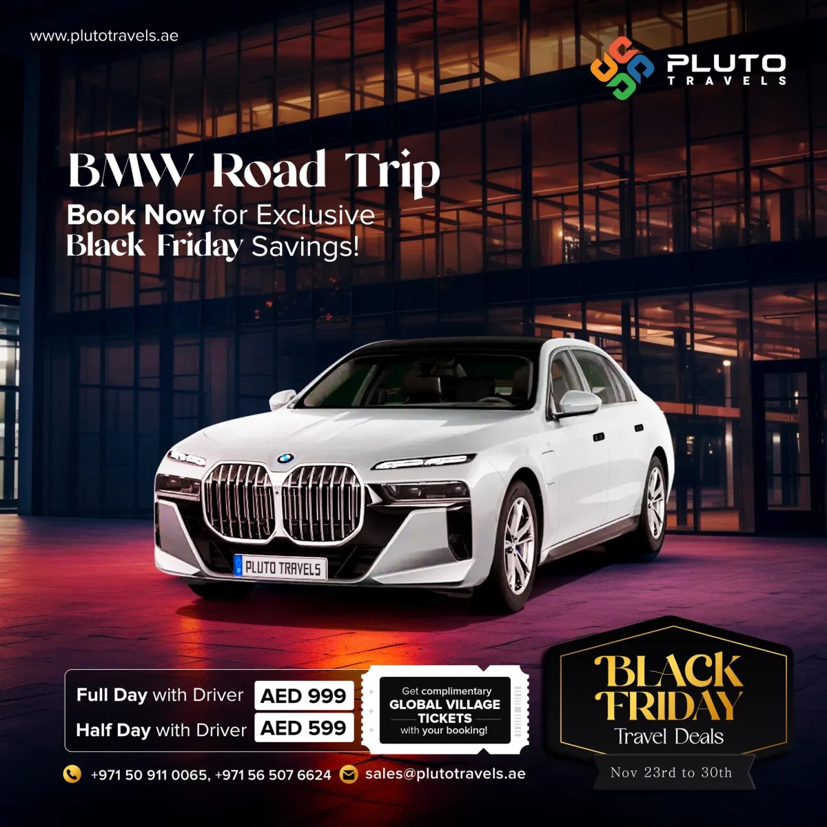 BMW Road Trip starting at AED 599 car for rent with driver