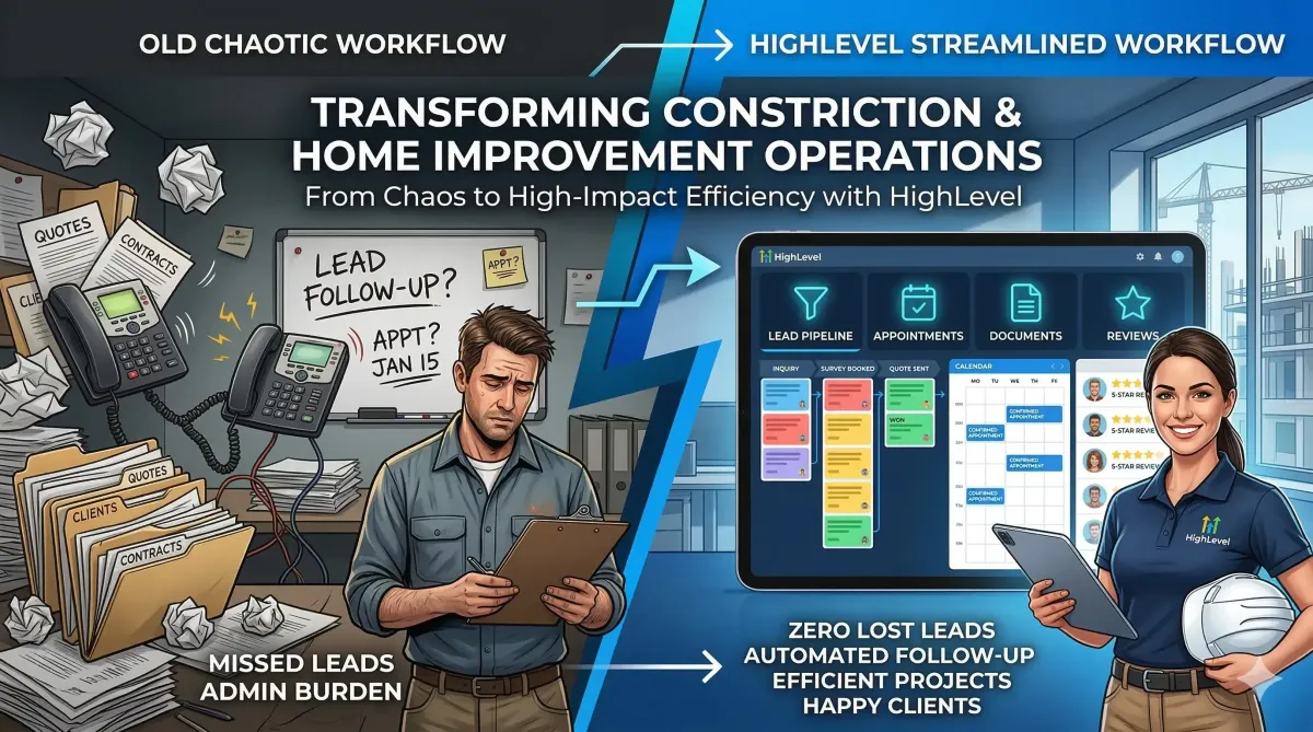 HighLevel for Home Improvement and Construction: The Complete Business Operating Platform
