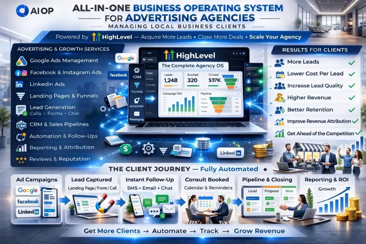 HighLevel for Advertising Agencies - Google, Facebook, LinkedIn & More 