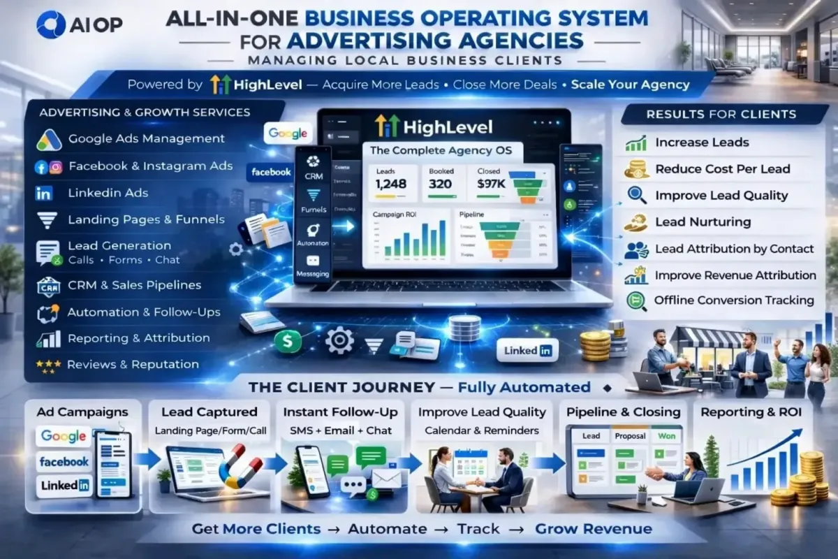 HighLevel for Advertising Agencies - Google, Facebook, LinkedIn & More