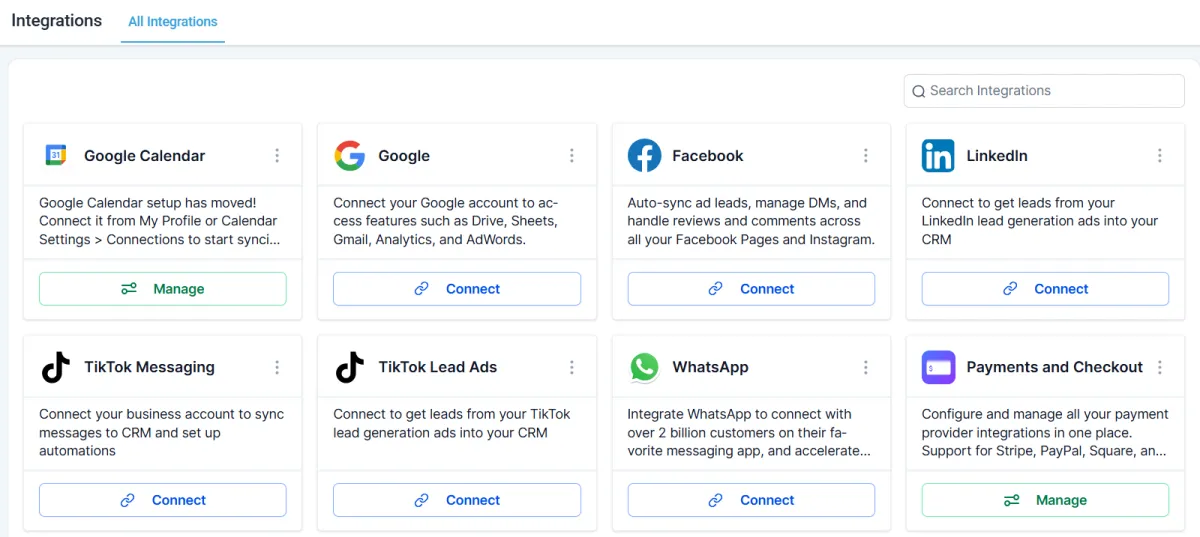 HighLevel Native Integrations