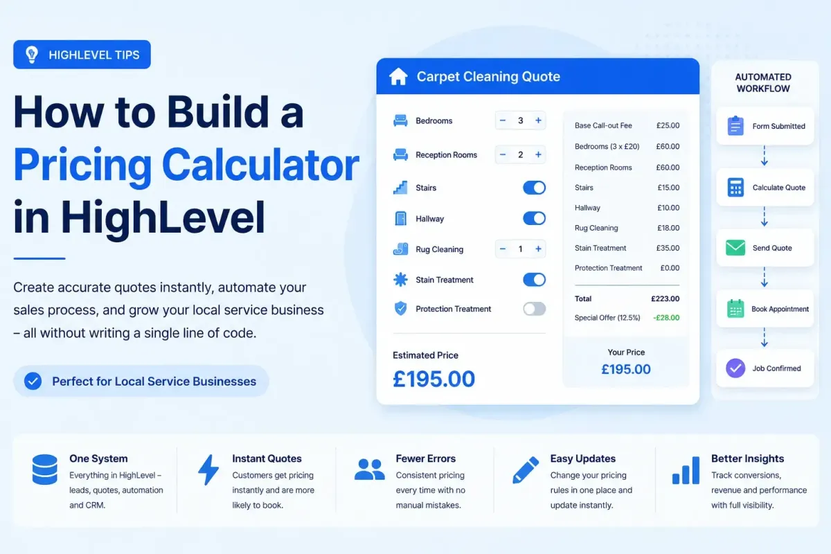 Pricing calculator highlevel