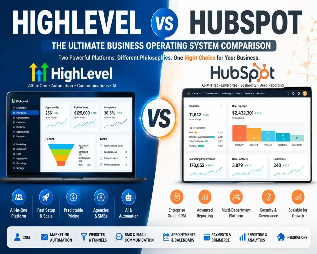 Highlevel vesus hubspot comparison