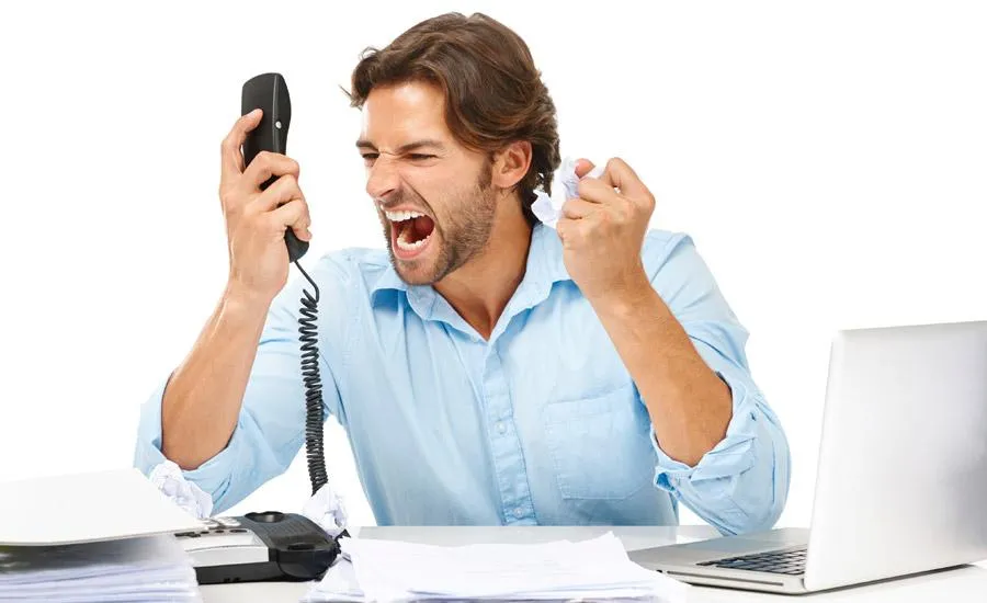 Frustrated business owner getting upset by ghost leads on Thumbtack and Angi.