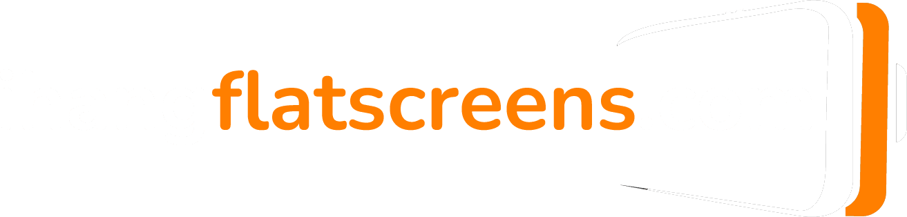 ihangflatscreens.com logo over a testimonial for Echo Mike Media