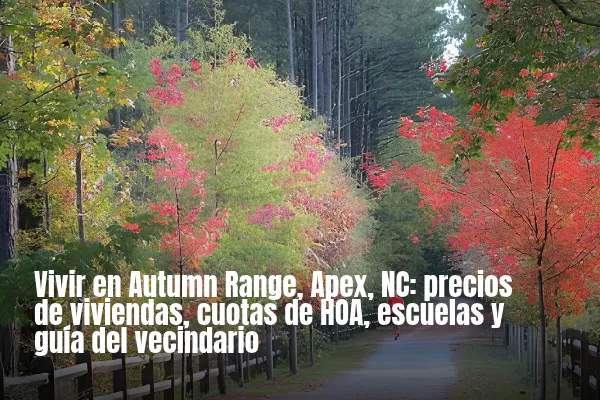 Vivir en Autumn Range, Apex, NC: precios de viviendas, cuotas de HOA, escuelas y guía del vecindario