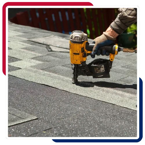 Licensed and insured roofers working 