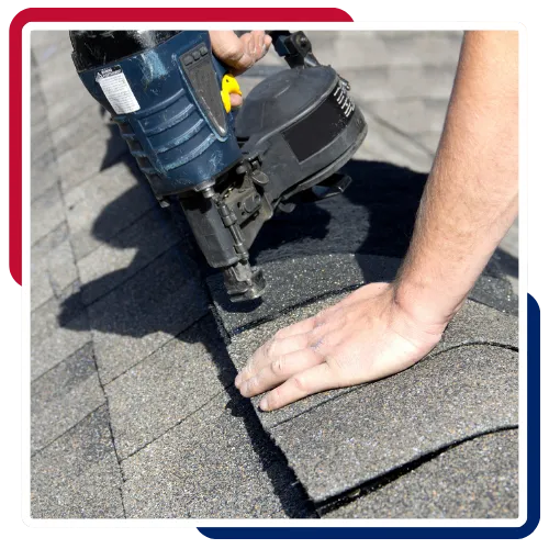 Residential roof repair before storm season with strong shingles and clean roof lines