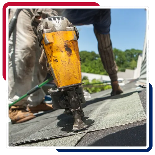 Roof shingle repair service fixing worn shingles on a residential roof